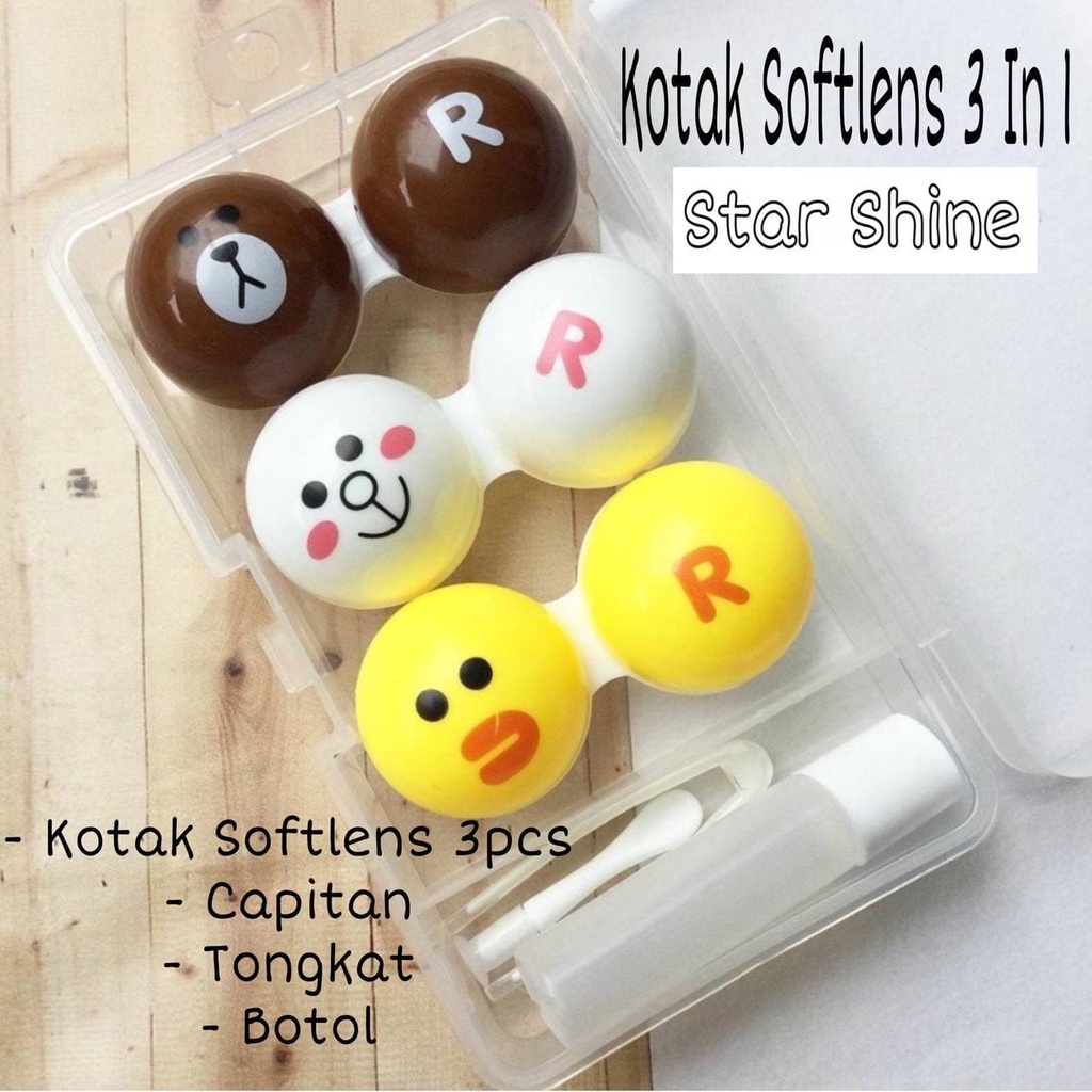 TEMPAT SOFTLENS 3IN1 CAPITAN ALAT PASANG SOFTLENS, WADAH SOFTLENS KARAKTER, ALAT PASANG SOFTLENS LEN