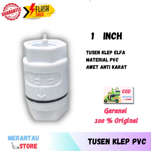 TUSEN KLEP 1 INCH PVC POMPA SUMUR SARINGAN POMPA 1Inch TUSENKLEP FOOT KLEP 1'' INCH PVC PLASTIK PENA