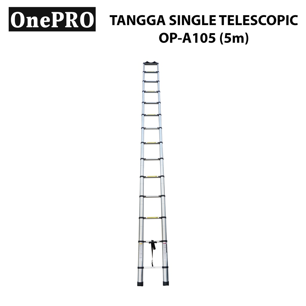 Tangga Single Telescopic Onepro OP-A105 / Tangga Lipat Alumunium Teleskopik