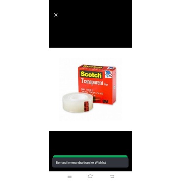

3m scotch tape magic 600 isolasi 3/4x36y bening