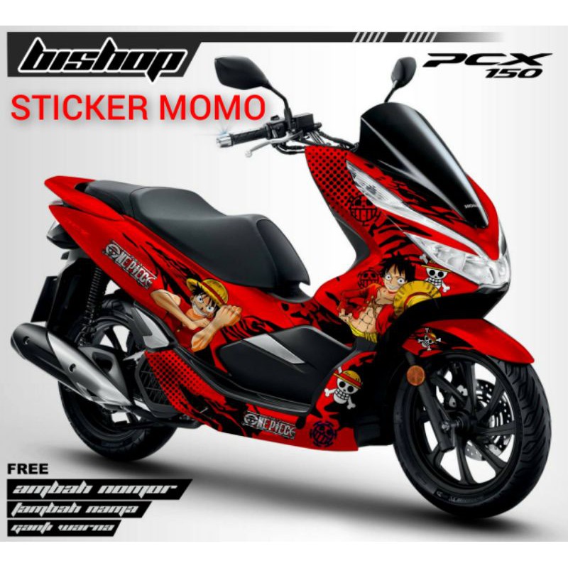 Sticker Decal PCX 150 Full Body One Piece Merah Glossy