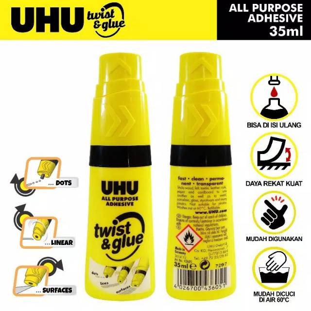 

Lem Uhu Twist & Glue 35ml/Lem Serbaguna