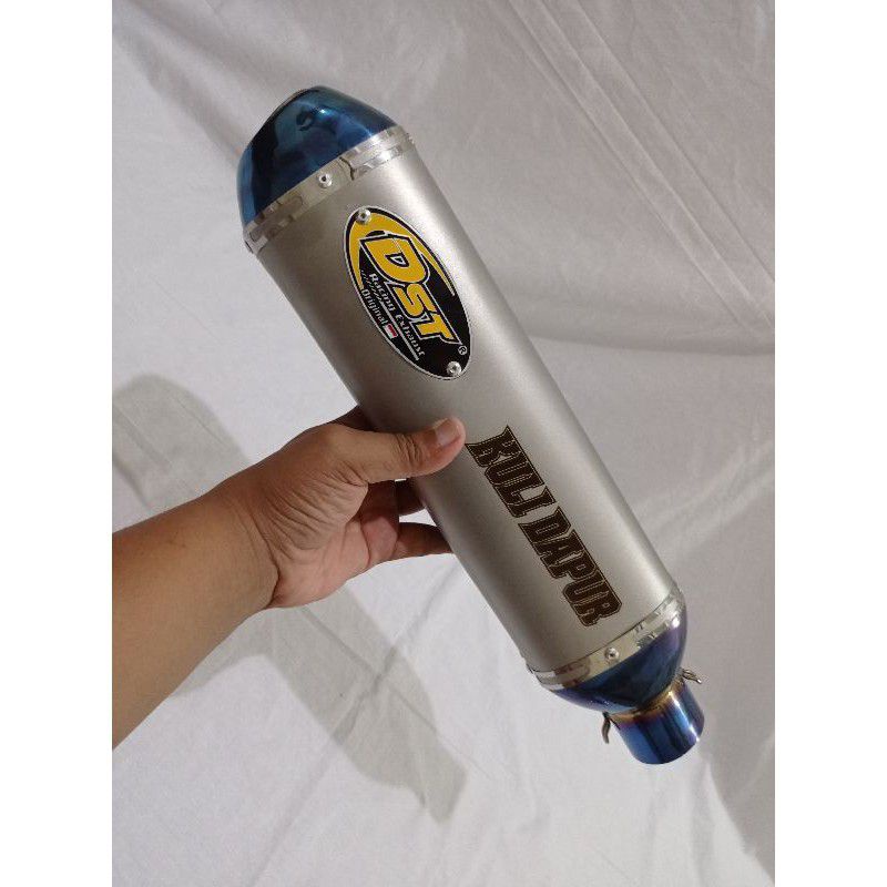 SLINCER KENALPOT KAPSUL ORIGINAL DST RACING TUTUP BLUE TABUNG SANBLAST