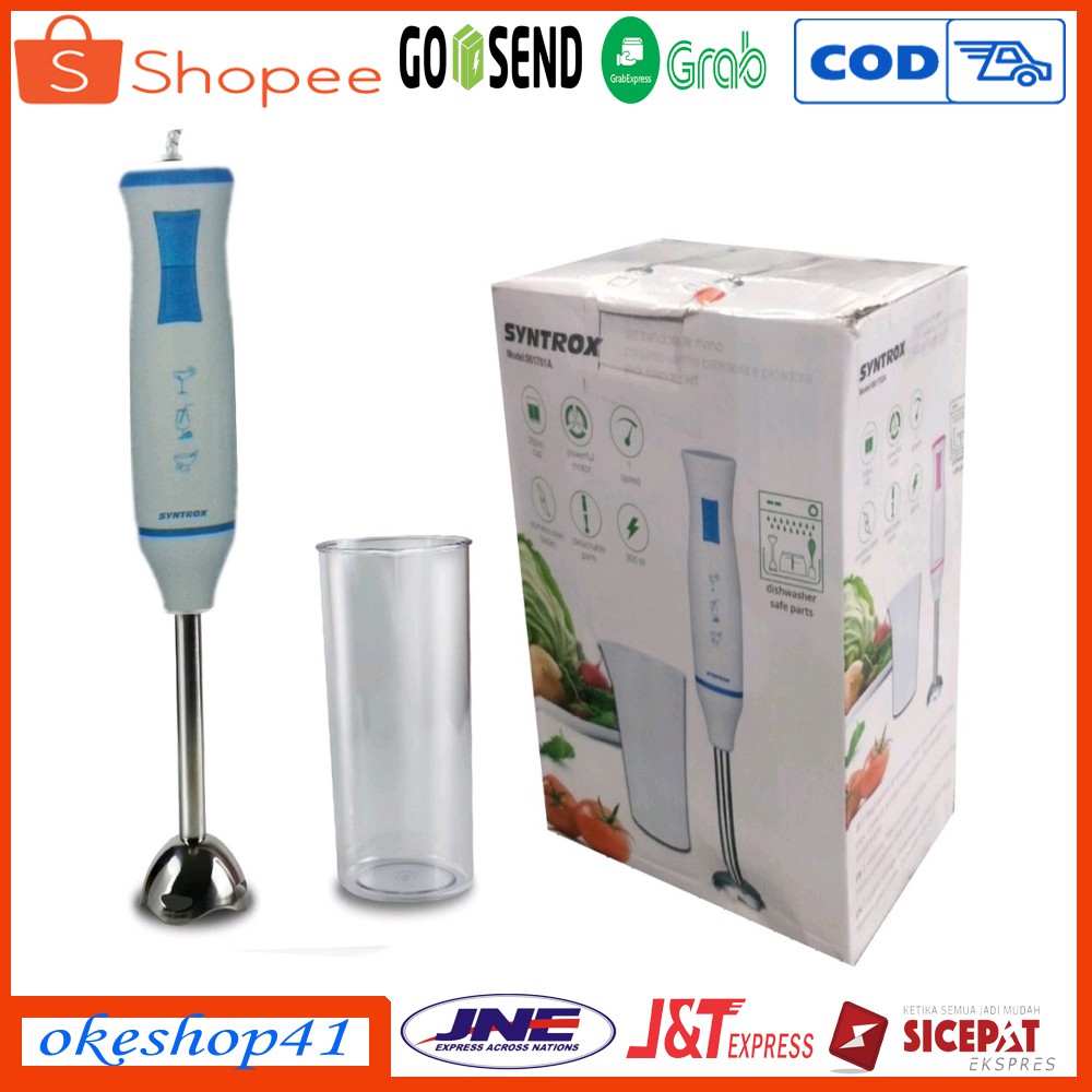 Syntrox  061707A Hand Blender Blender Tangan Plus Gelas Multifungsi