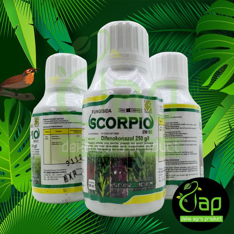 FUNGISIDA + ZPT SCORPIO 250EC 80ML bahan aktif difenokonazole