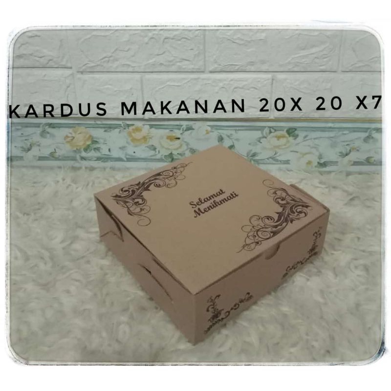 

Kardus makanan dan kue 20x20x7 kardus kue makan murah tebal