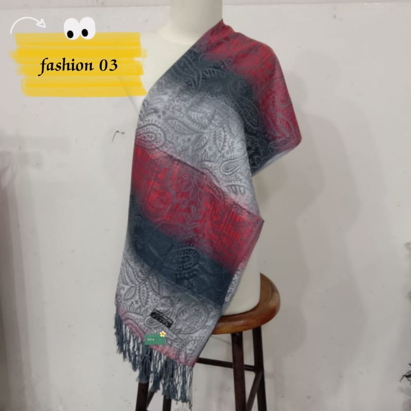 syal pashmina motif gradasi || syal || scarf || selendang || shawl || pashmina