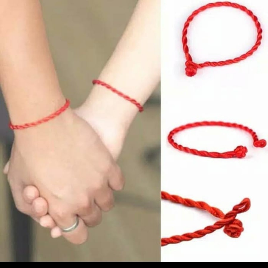 [Bayar di Tempat] Gelang Jodoh Tali Merah Perfect Match Gelang Keberuntungan Grosir