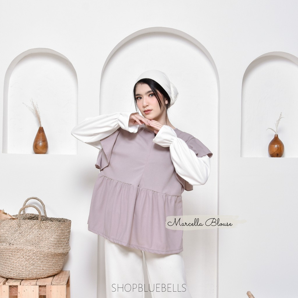 Marcella Ruffle Blouse - Blus Rempel Busui Wudhu &amp; Friendly