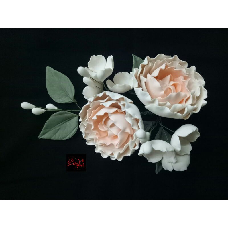 

(420/PRPEN)Gumpaste Flower Sugar Flower/Bunga Gumpaste Peoni Rangkai