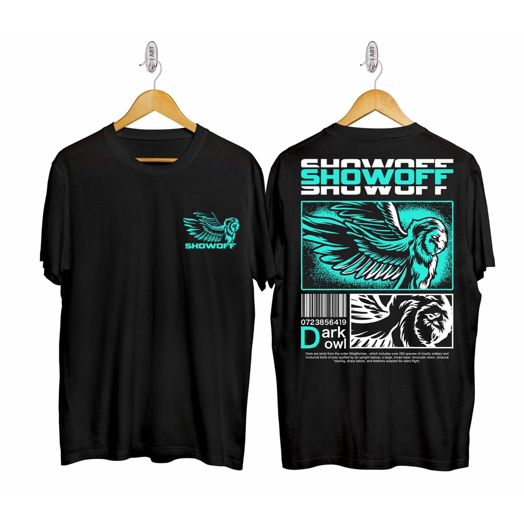 Kaos murah Kaos distro murah baju  distro pria t-shirt murah combed30s SHOW OFF OWL