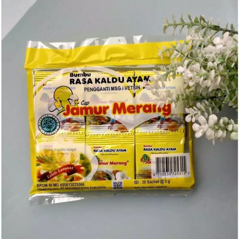 Kaldu Jamur merang non MSG Penyedap Rasa Halal 1 pack isi 30 sachet cocok untuk MPASI Bayi BEKASI