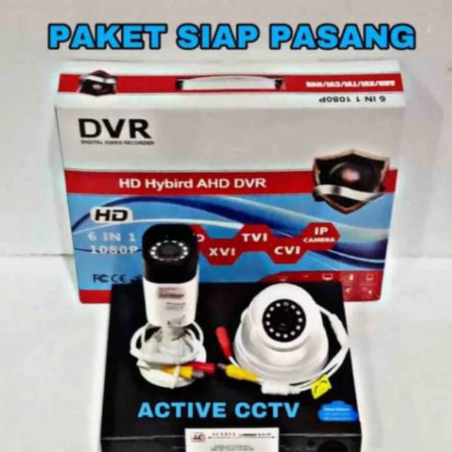 PROMO PAKET CCTV MURAH 2 KAMERA 720P 3MP DVR 4CHANNEL TINGGAL PASANG  2CH 2CHANNEL 2CHANEL 2KAMERA