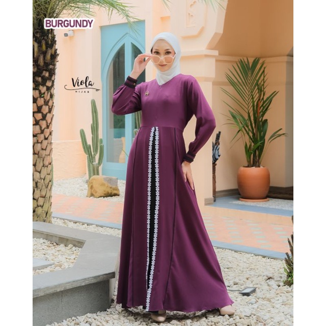 GAMIS RASYA DRESS ORY VIOLA HIJAB DRESS WANITA TERBARU KEKINIAN