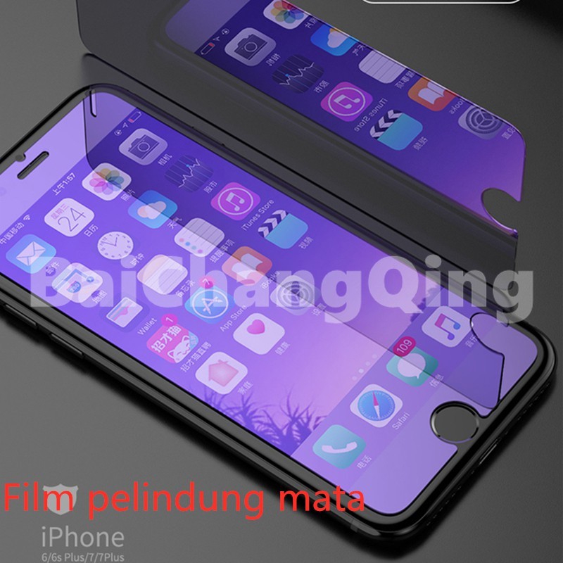 Pelindung Layar Tempered Glass untuk iPhone 6 / 7 / 8 / Plus / X / XR / Max / Blu-Ray / Blu-Ray