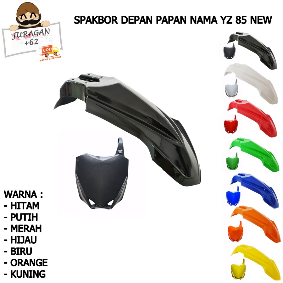 SPAKBOR SET DEPAN PAPAN NOMOR YZ 85 NEW MOTOR CROSS TRAIL YAMAHA YZ85 NEW