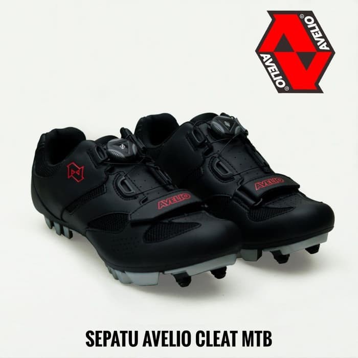 AVELIO Cleat MTB Shoes Black  Sepatu Cleat Sepeda MTB merk AVELIO