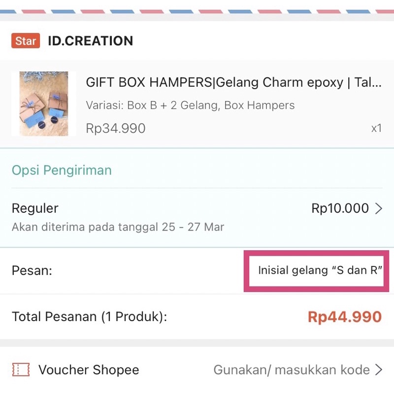 Hampers Ulang Tahun Murah Gelang Inisial Huruf Bulat (Inisial Huruf Epoxy A-Z Hitam