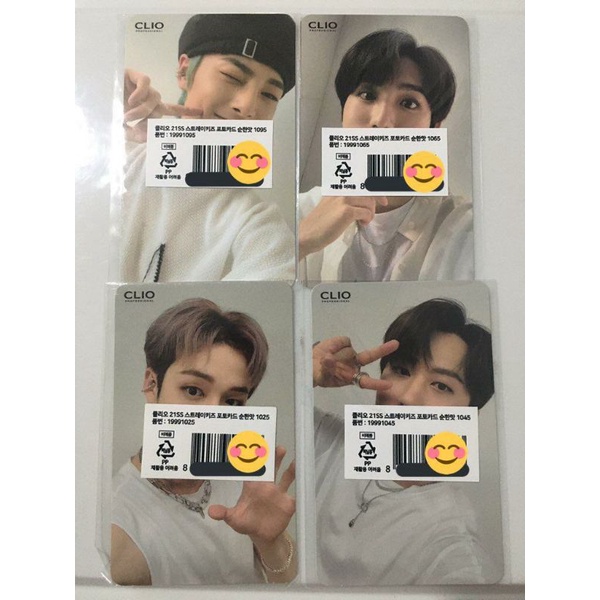 Official Photocard clio x stray kids mild ver bang chan changbin han jisung i.n jeongin pc skz