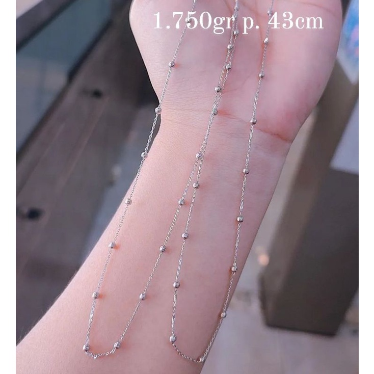 kalung emas putih kadar 375%