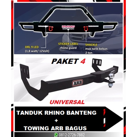 PAKET BUMPER Tanduk Depan Rhino+Towing Bagus UNIVERSAL