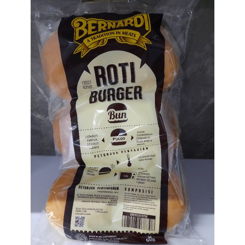 

Roti Burger Polos Bernadi isi 6