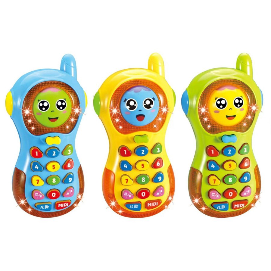 MAINAN EDUKASI BABY HANDPHONE TOYS BABY - LAMPU DAN MUSIK WAJAH SMILE - MAINAN HP ANAK - BC