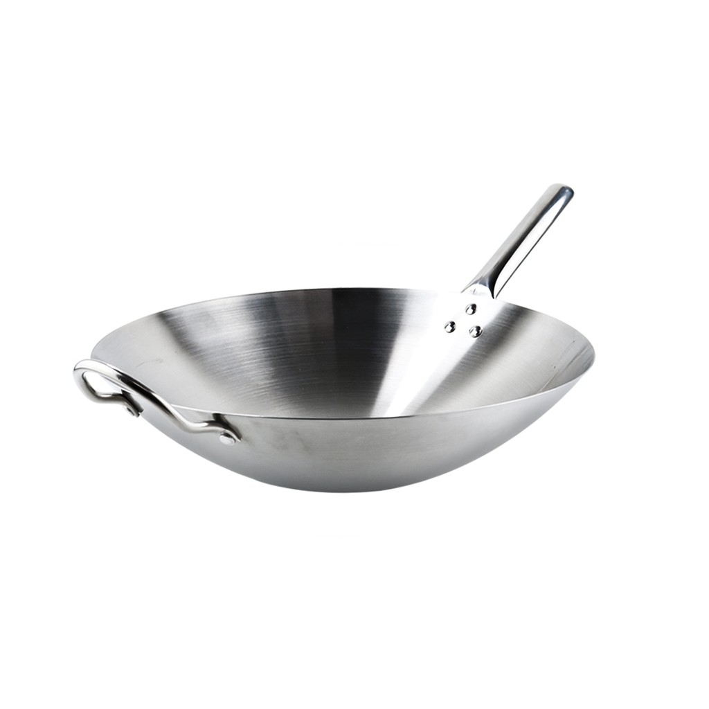 Arwana Houseware Wajan Harden Gagang Stainless Steel 36cm WJ0336B - Golden Flying Fish