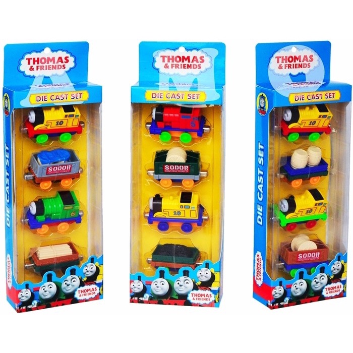 MAINAN EDUKASI ANAK LAKI-LAKI KERETA KERETAAN DIE CAST SET THOOMAS - KERETA API TOOMAS &amp; FRIENDS ISI 4PCS-MAINAN ANAK COWOK