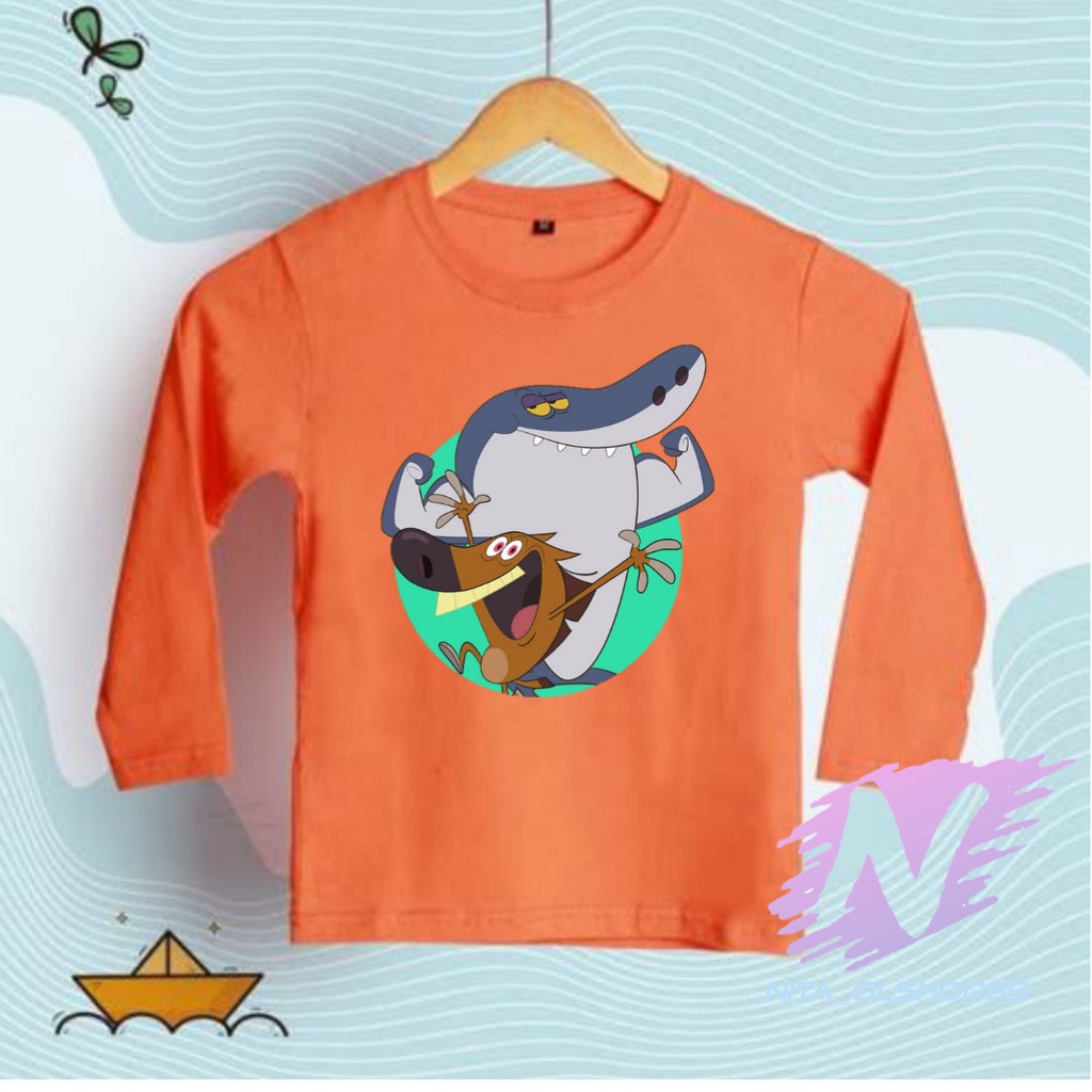 kaos kartun zig dan sharko baju kaos anak lengan panjang zig sharko