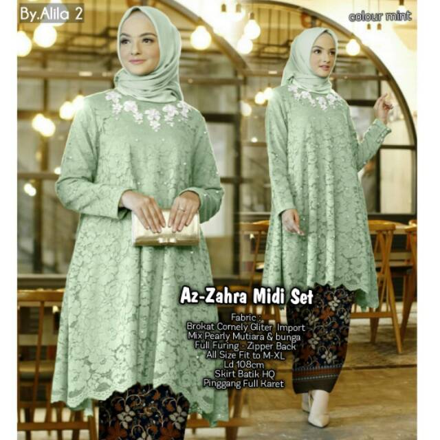 Setelan Pesta Brokat-Batik Az-Zahra Midi Set by Alila