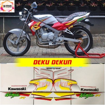 Stiker Striping Kawasaki Ninja Kis Silver 2005 Tahan Vernis