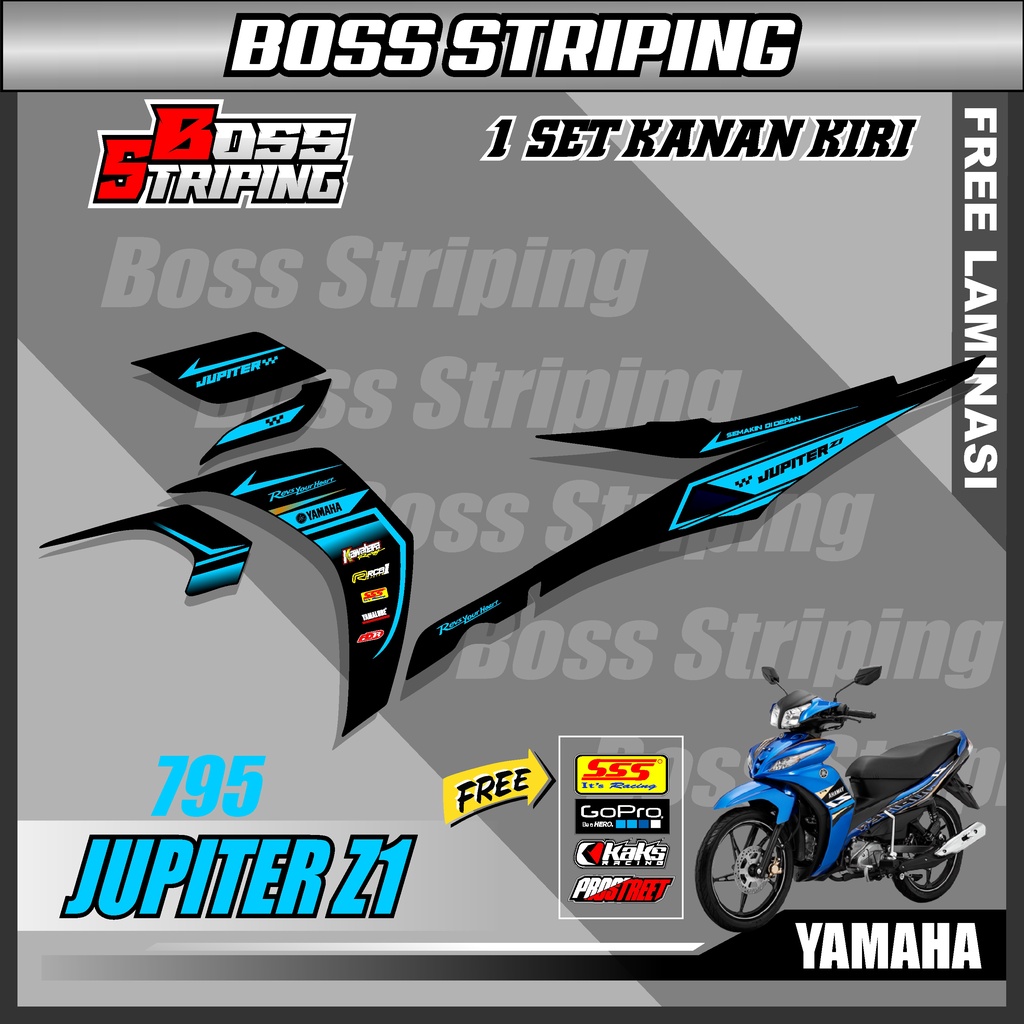 Striping Jupiter Z1 - Stiker Motor Stiker Aksesoris Motor Variasi Motor Sepeda Motor Stiker Striping