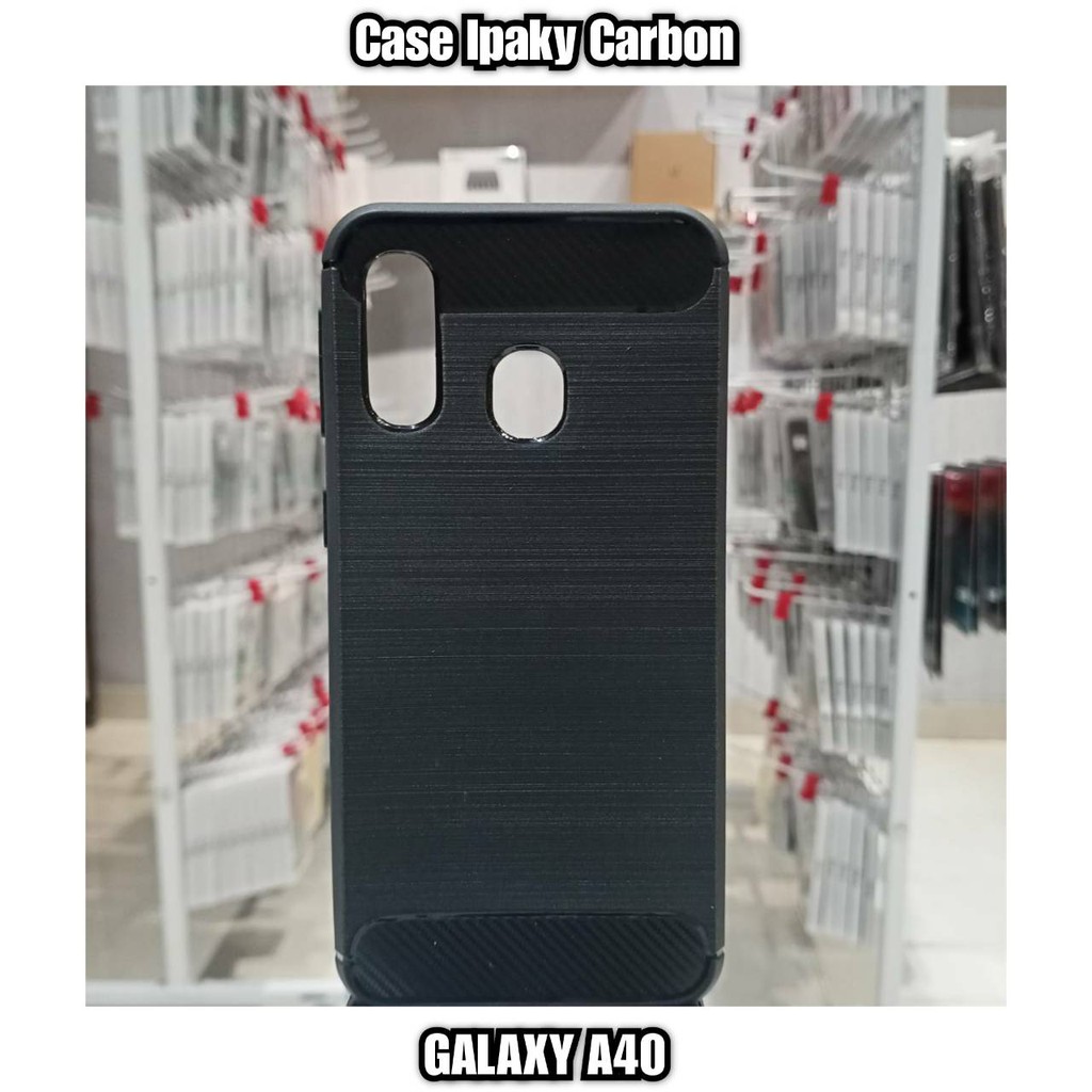 SAMSUNG A70S  A40  A50  M20  M30  A6s 2018  Softcase iPAKY Carbon - Hitam