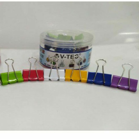

V-TEC BINDER CLIPS NO 200 COLOUR (TUBE)