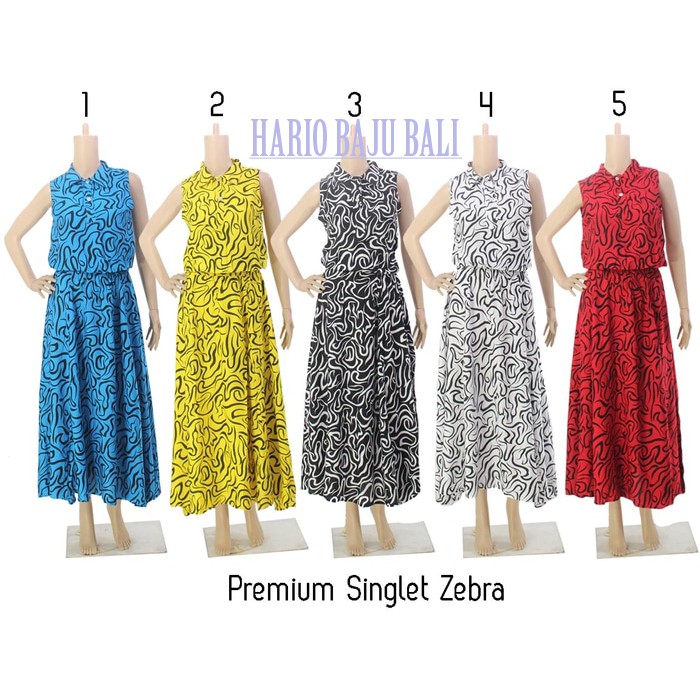 DRESS BALI GROSIR DRESS PREMIUM SINGLET ZEBRA DRESS WANITA PANJANG