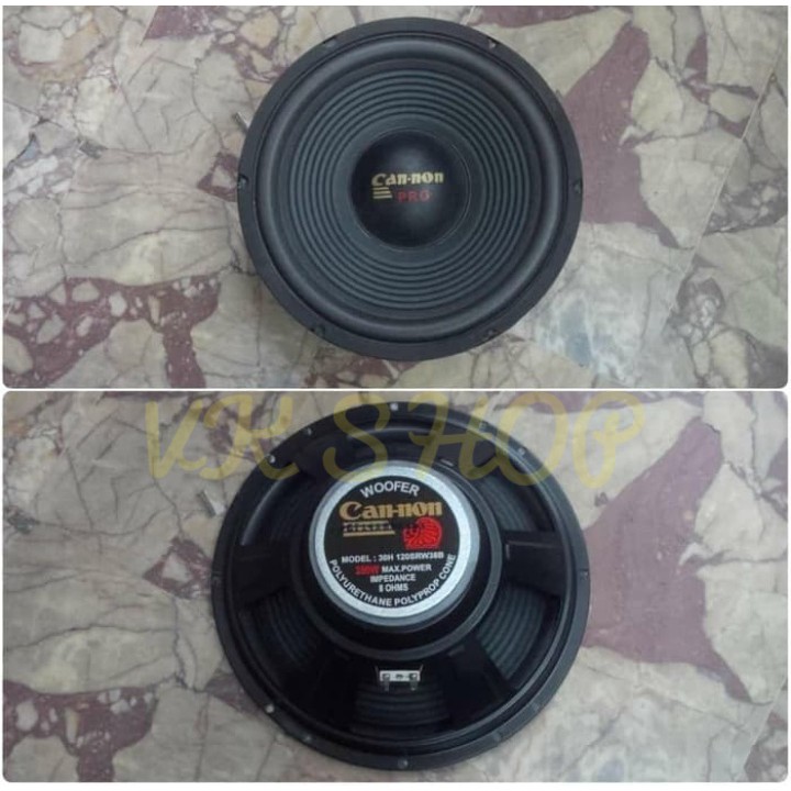 SPEAKER KOMPONEN CANON 1238 B 12 INCH WOOFER 350 WATT