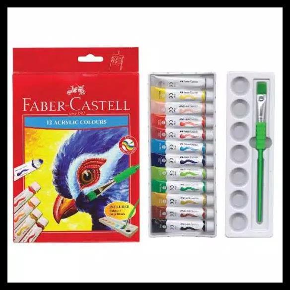 

BISA COD FABER CASTELL ACRYLIC COLOUR TUBE SET 12 / CAT AKRILIK TERBAIK 11