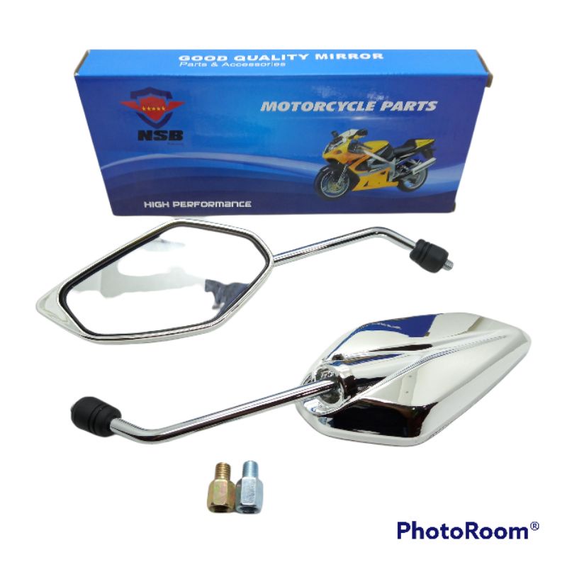 SPION JUPITER KILAP TANGKAI PANJANG CHROME ORIGINAL NSB THAILAND UNIVERSAL HONDA YAMAHA MIO NMAX FIN