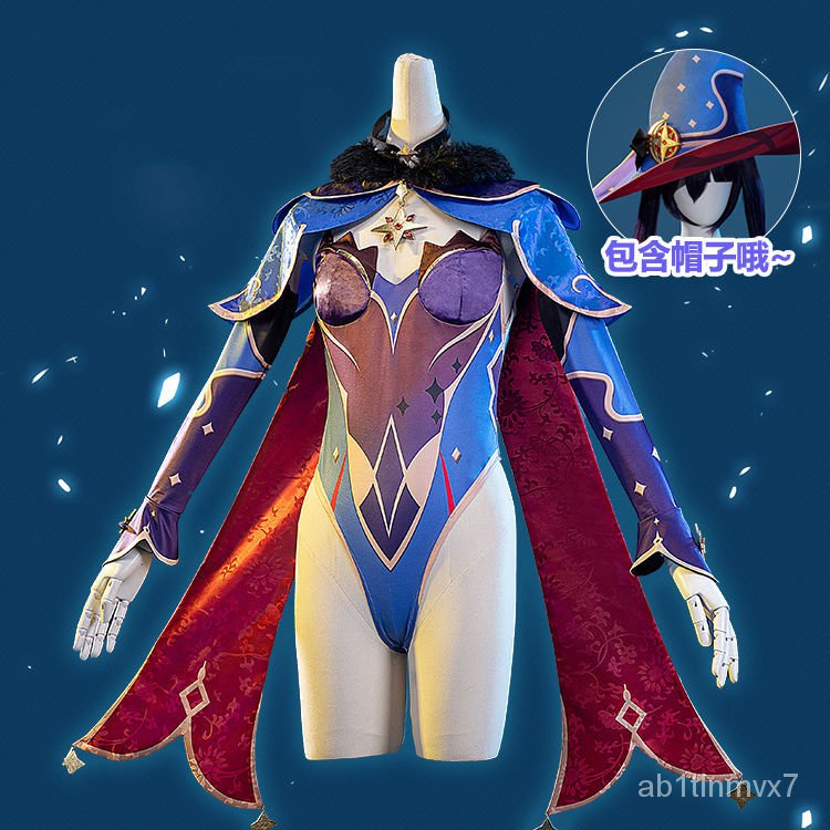 Genshin Impact Mona Megistus Astral Reflection Cosplay Costume Special Cute Enigmatic Astrologer