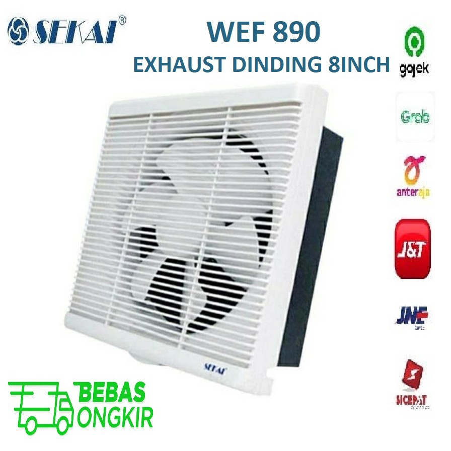 Sekai Exhaust Fan Dinding 8 Inch WEF 890 - Hexos Heksos Wall 8Inch 8&quot; Kipas Angin Tembok