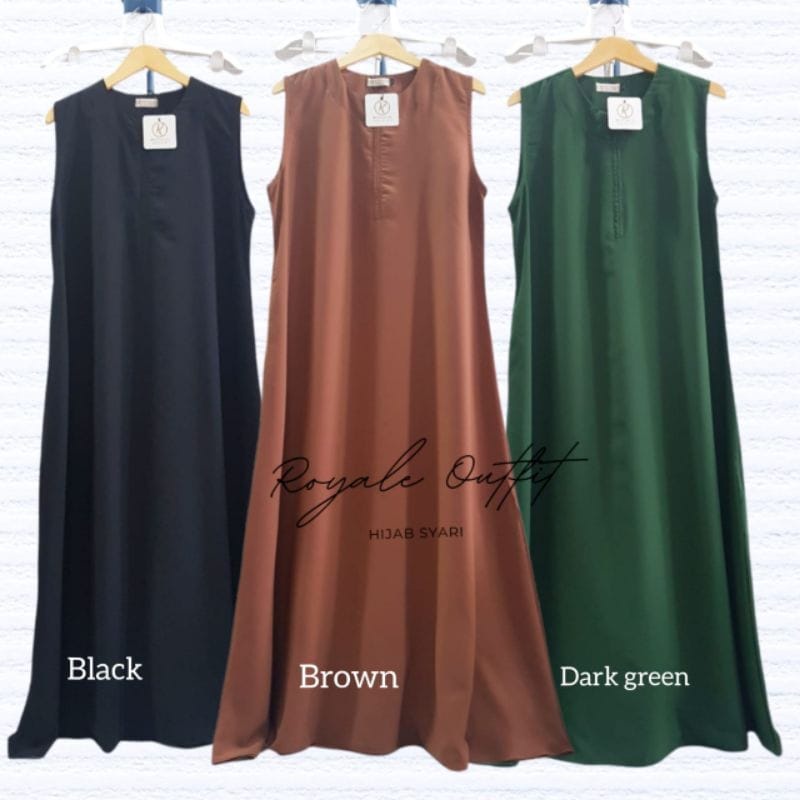 INNER DRESS TANPA LENGAN LONG DRES KENITS RAJUT PREMIUM//DRESS MUSLIM//DALEMAN MUSLIM//PAKAIAN WANITA//COD