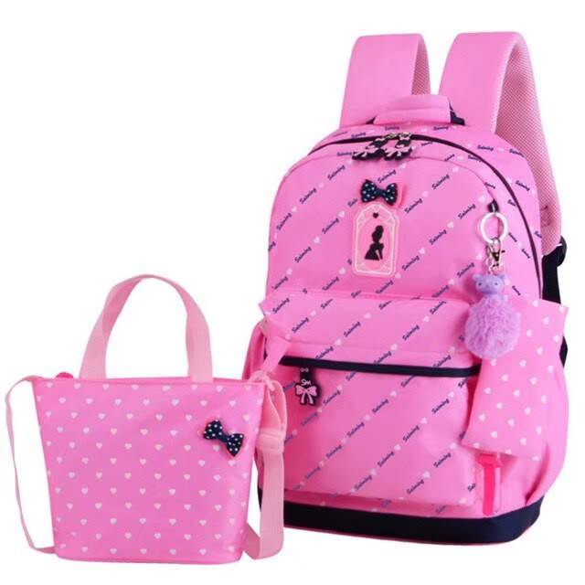 NIQABIS TAS RANSEL ANAK PEREMPUAN SET 3IN1 MIRROR TAS SEKOLAH ANAK PG PAUD TK SD SMP ANAK CEWEK