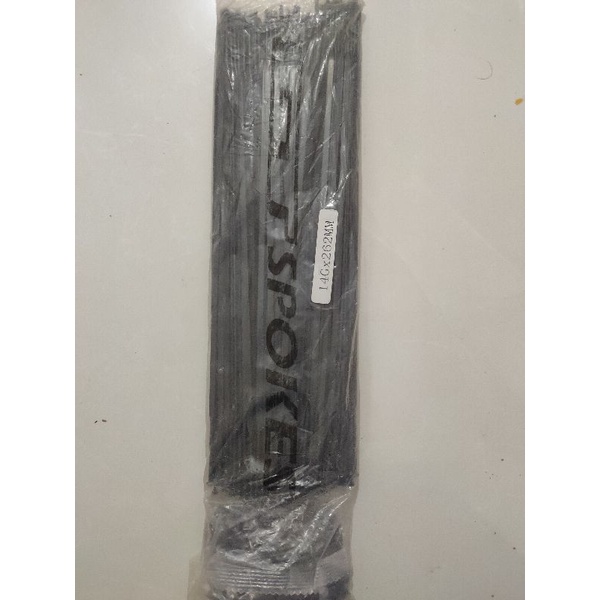 jari jari spoke sepeda 26 panjang 262mm lurus GT aero pipih gepeng hitam