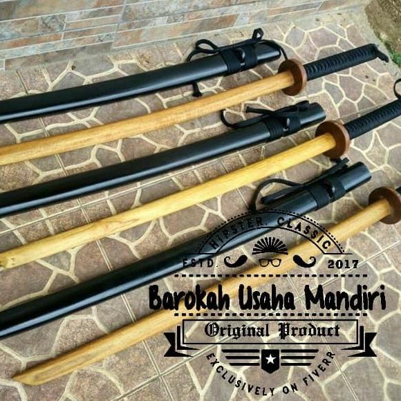 pedang kayu katana bokken zoro premium latihan ( katana bokken sword )