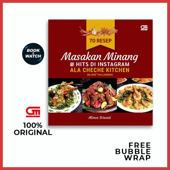 

MUST HAVE!! JUAL BUKU 70 RESEP MASAKAN MINANG ALA CHECHE KITCHEN ORIGINAL GRAMEDIA TERMURAH