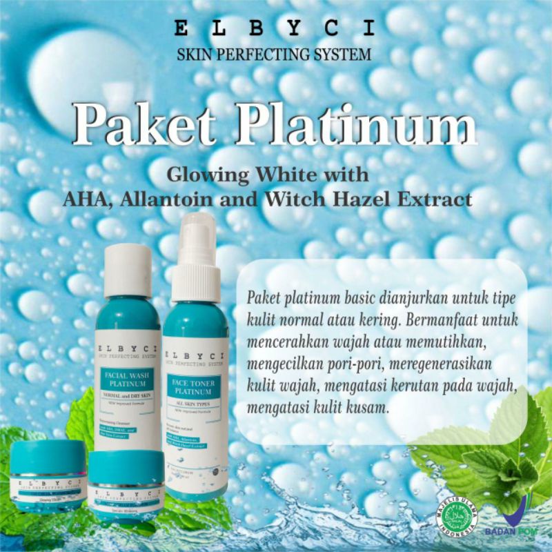 Paket platinum skincare elbyci, aman untuk bumil dan busui