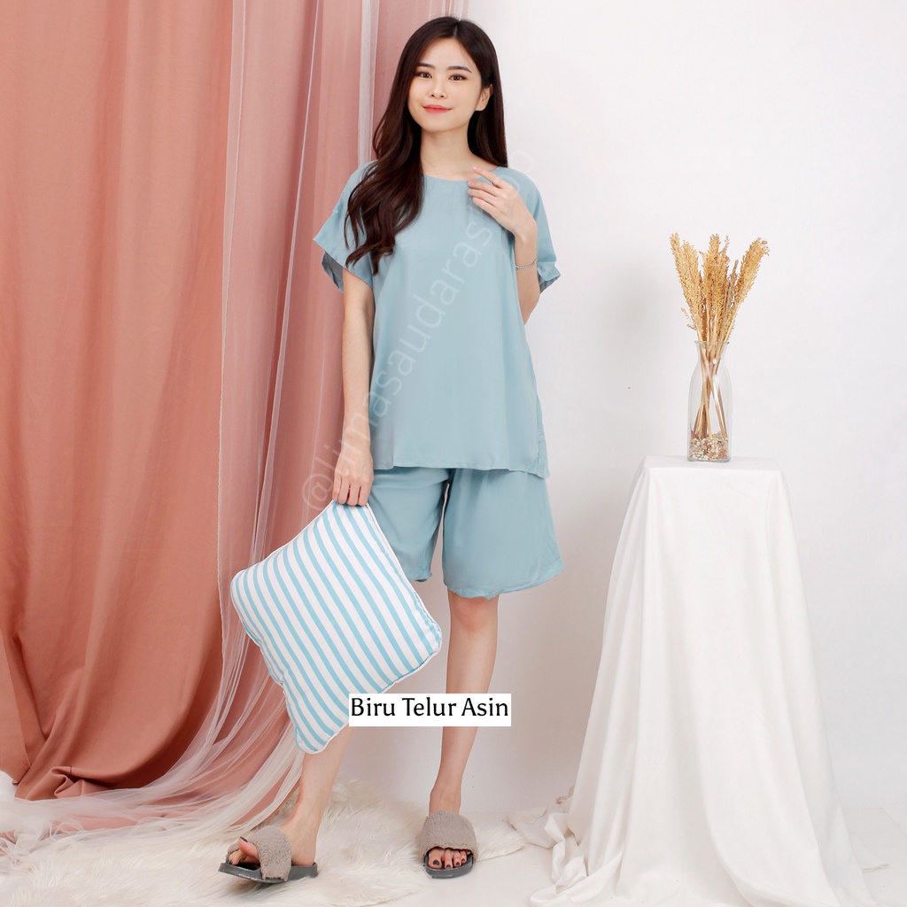 Baju Setelan Wanita, Piyama Celana Panjang Wanita bahan Rayon, Set Wanita