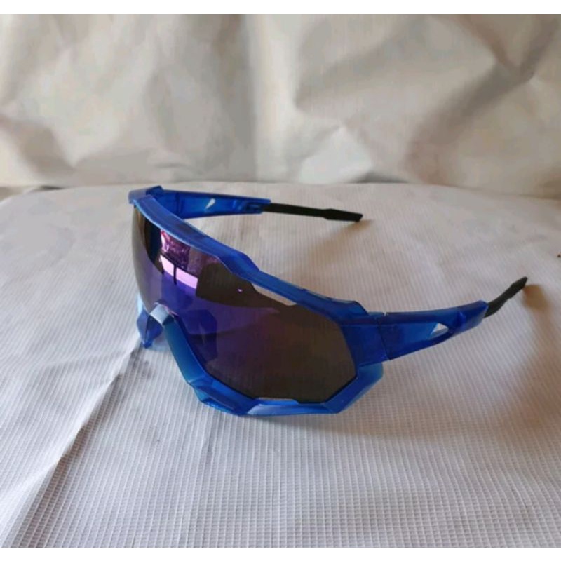 Kacamata Sepeda Gowes Sunglasses Outdoor Riding Kacamata Frame Biru 9312