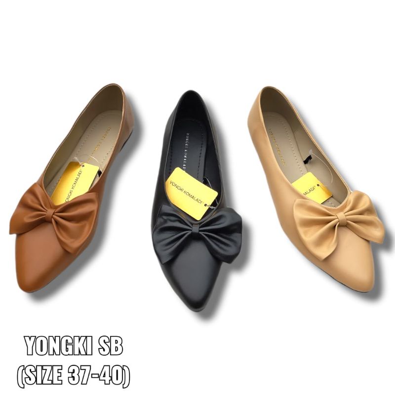 flatshoes Yongki Komaladi brand matahari terbaru motif pita besar